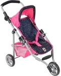 Puppenbuggy CHIC2000 "Jogging-Buggy Lola", blau (konfetti pink), Puppenwagen,