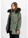 Winterjacke ALPHA INDUSTRIES "N-3B VF 59 Vintage Fit W", Damen, Gr. XS, gr&uuml;n