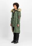 Winterjacke ALPHA INDUSTRIES "Long Fishtail W", Damen, Gr. XS, gr&uuml;n (sage, gr&uuml;n),