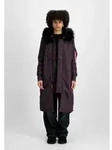 Winterjacke ALPHA INDUSTRIES "Long Fishtail W", Damen, Gr. XS, lila (plum),