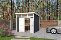 LASITA MAJA Gartenhaus "Kibo 3" Blockbohlenhaus 28mm