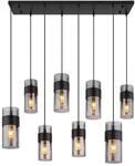 GLOBO LIGHTING H&auml;ngeleuchte "SCARFINA", schwarz matt, 8, H: 150cm, 1 Stk., Leuchten,