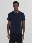T-Shirt REPLAY, Herren, Gr. L, blau (night blau), Jersey, Obermaterial: 100%