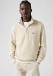 Sweatshirt LEVI'S "ORIGINAL HM 1/4 ZIP", Herren, Gr. M, beige (fog), Sweatware,