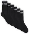 BOSS Businesssocken "6P QS Stripe CC" Packung, 6er, 6 Paar tlg. mit BOSS Schriftzug