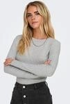 ONLY Langarmshirt "ONLRILEY O-NECK L/S TOP JRS" Baumwollmischung