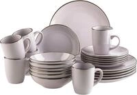 M&Auml;SER Kombiservice "Geschirr-Set, Service Metallic Rim" messingfarben schimernden