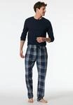 Schiesser Pyjamahose "Mix + Relax" funktionale Knopfleiste, Bindeband, seitliche