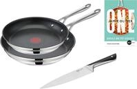 Tefal Pfannen-Set "Jamie Oliver Cook Smart" Edelstahl 18/10 Set, je 1 Pfanne 24...