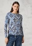Langarmshirt CECIL, Damen, Gr. L (42), wei&szlig; (soft silber melange), Stoff, 67%
