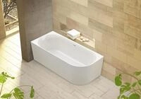 OTTOFOND Badewanne "Mince Corner rechts 180 cm wei&szlig;" H&ouml;he 60 cm ergonomisch geformt