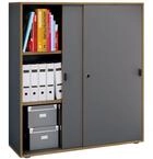 VCM Aktenschrank "B&uuml;roschrank Aktenschrank Schiebet&uuml;ren Salia 3fach" 1 Stk. tlg.