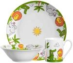 LEONARDO Kindergeschirr-Set "Kindergeschirr Set Krokodil / Elefant / L&ouml;we Bambini