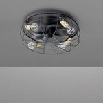 REALITY LEUCHTEN Deckenleuchte "Trondheim Deckenventilator", schwarz, 4, &Oslash;...