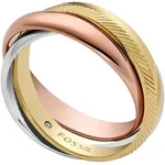 Fingerring FOSSIL "Schmuck Geschenk Edelstahl Ring HARLOW" Gr. 16,5, rosa