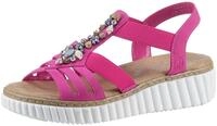 Rieker Plateausandale, Sommerschuh, Sandalette, Plateauabsatz, mit weicher...
