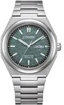 Solaruhr CITIZEN, silber (titansilberfarben, gr&uuml;n, gr&uuml;n), Armbanduhren, Damen,