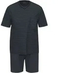 Schlafanzug AMMANN "Schlafanzug kurz Men / Nightwear", Herren, Gr. 52, grau (total