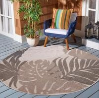 Sanat Teppich "Floral Outdoor" rund 6 mm H&ouml;he In- und Outdoor geeignet, florales