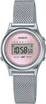 Chronograph CASIO VINTAGE, silber (edelstahlfarben, rosa), Armbanduhren, Damen,