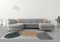 sit&more Wohnlandschaft "Apulia U-Form" wahlweise Schlaffunktion, Bettkasten und