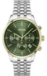 Chronograph BOSS "AVERY", silber (silberfarben, gr&uuml;n), Armbanduhren, Herren,