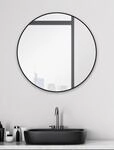 Talos Badspiegel "Black Circle" Durchmesser: 60 cm