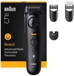 Braun Haarschneider "Barttrimmer BT5520" ultrascharfe Klinge, 120 Min Akkulaufzeit,