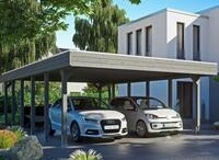 Skanholz Einzelcarport "Friesland" Massivholz 514 cm dunkelgrau