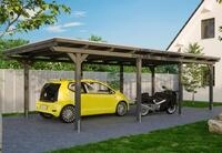 Skanholz Einzelcarport "Emsland" Leimholz 341 cm dunkelgrau