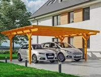 Skanholz Doppelcarport "Odenwald" Leimholz 546 cm hellbraun