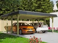 Skanholz Doppelcarport "Spreewald" Massivholz 530 cm gr&uuml;n