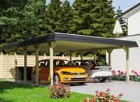 Skanholz Doppelcarport "Spreewald" Massivholz 530 cm gr&uuml;n