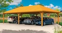 Skanholz Doppelcarport "Taunus" Leimholz 530 cm hellbraun