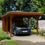 Skanholz Einzelcarport "Spessart" Leimholz 291 cm braun