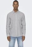 ONLY & SONS Kurzarmhemd "ONSCAIDEN LS STRIPE LINEN SHIRT 660 NOOS"