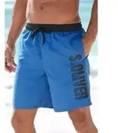 Badeshorts S.OLIVER, Herren, Gr. S (46/48), Lang, blau (blau (langgr&ouml;&szlig;e)),