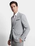 Anzugsakko THOMAS GOODWIN "Sakko", Herren, Gr. 44, grau (lightgrau), 60% Polyester,