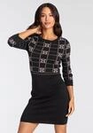 Melrose Strickkleid in femininer Mini-L&auml;nge mit Jacquard Muster