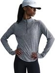 Lauftop NIKE "W NK SWIFT DF UV HZ TOP", Damen, Gr. M, smoke grau, htr, reflective