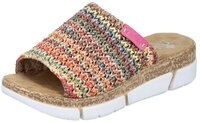 Rieker Pantolette, Keilabsatz, Sommerschuh, Schlappen im Sommerlook