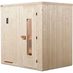 Sauna WEKA "Halmstad", beige (natur), Bio-Ofen, externe Steuerung, 7,5 kW, Saunen,