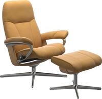 Stressless Relaxsessel "Consul" mit Cross Base, Gr&ouml;&szlig;e S, M & L, Holzakzent Eiche,