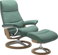 Stressless Relaxsessel "View" mit Signature Base, Gr&ouml;&szlig;e M,Gestell Eiche