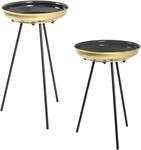 HAKU Beistelltisch "Sofatisch, Wohnzimmertisch" Set, 2er Set, 2 Stk. tlg. rund...