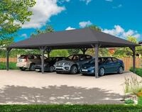 Skanholz Doppelcarport "Taunus" Leimholz 530 cm dunkelgrau