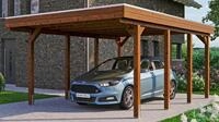 Skanholz Einzelcarport "Friesland" Massivholz 355 cm braun