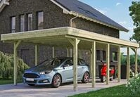 Skanholz Einzelcarport "Friesland" Massivholz 355 cm gr&uuml;n