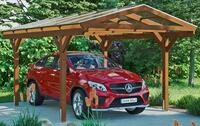 Skanholz Einzelcarport "Westerwald" Leimholz 326 cm braun