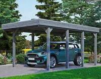 Skanholz Einzelcarport "Friesland" Massivholz 270 cm dunkelgrau